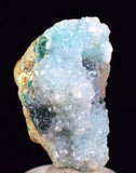 4cms DRUZY CHRYSOCOLLA QUARTZ Lily Mine Peru Calcite Malachite Stalactite Suiseki Mineral Specimen D243