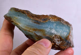 9.9grs BLUE OPAL ROUGH Peru Rough Scenic Quality Translucent Jewelry O705