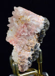 5.2cms RHODOCHROSITE ROSETTE QUARTZ  Peru Pink Crystals Needles Collector Mineral Specimen R532