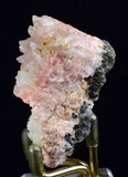 5.2cms RHODOCHROSITE ROSETTE QUARTZ  Peru Pink Crystals Needles Collector Mineral Specimen R532