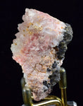 5.2cms RHODOCHROSITE ROSETTE QUARTZ  Peru Pink Crystals Needles Collector Mineral Specimen R532