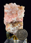 5.2cms RHODOCHROSITE ROSETTE QUARTZ  Peru Pink Crystals Needles Collector Mineral Specimen R532