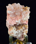 5.2cms RHODOCHROSITE ROSETTE QUARTZ  Peru Pink Crystals Needles Collector Mineral Specimen R532