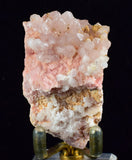 5.2cms RHODOCHROSITE ROSETTE QUARTZ  Peru Pink Crystals Needles Collector Mineral Specimen R532
