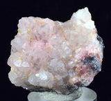3.2cms RHODOCHROSITE ROSETTE QUARTZ  Peru Pink Crystals Needles Collector Mineral Specimen R536