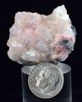 3.2cms RHODOCHROSITE ROSETTE QUARTZ  Peru Pink Crystals Needles Collector Mineral Specimen R536