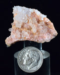 3.4cms RHODOCHROSITE ROSETTE QUARTZ  Peru Pink Crystals Needles Collector Mineral Specimen R537