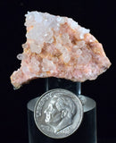 3.4cms RHODOCHROSITE ROSETTE QUARTZ  Peru Pink Crystals Needles Collector Mineral Specimen R537