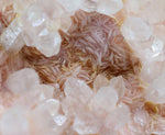3.4cms RHODOCHROSITE ROSETTE QUARTZ  Peru Pink Crystals Needles Collector Mineral Specimen R537