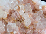 3.4cms RHODOCHROSITE ROSETTE QUARTZ  Peru Pink Crystals Needles Collector Mineral Specimen R537