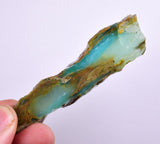 24.3grs BLUE OPAL SLAB Peru Scenic Quality Translucent Jewelry Collector O706