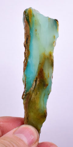 21grs BLUE OPAL SLAB Peru Scenic Quality Translucent Jewelry Collector O707