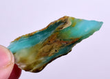 7.1grs BLUE OPAL SLAB Peru Scenic Quality Translucent Jewelry Collector O708