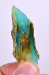 7.1grs BLUE OPAL SLAB Peru Scenic Quality Translucent Jewelry Collector O708