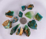 57Grams Lot GEM SILICA CHRYSOCOLLA Multicolor Chalcedony Emerald Jade Color Lily Mine S89