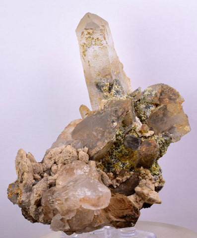 8cms CALCITE QUARTZ  CRYSTAL Mineral Specimen Collector Peru G243