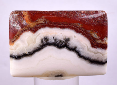 5.2cms GEM MACHU PICCHU Aragonite Cabochon Peru Calcite Copper Dendrites B05