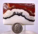 5.2cms GEM MACHU PICCHU Aragonite Cabochon Peru Calcite Copper Dendrites B05