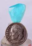 6carats BLUE OPAL CABOCHON Pendant Wire Wrap Caribean Turquoise Color Peru B07