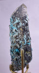 11.5cms  QUARTZ CHRYSOCOLLA TENTADORA Mine Peru Grape Botryoidal Stalactite Crystals Rare Ajoite (?)Mineral Specimen Collectors ce950