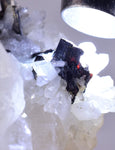 7.1cms HUBNERITE QUARTZ CRYSTALS Mineral Specimen Collector Peru M216