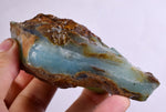 9.9grs BLUE OPAL ROUGH Peru Rough Scenic Quality Translucent Jewelry O705