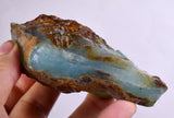 9.9grs BLUE OPAL ROUGH Peru Rough Scenic Quality Translucent Jewelry O705
