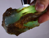 9.9grs BLUE OPAL ROUGH Peru Rough Scenic Quality Translucent Jewelry O705