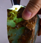 9.9grs BLUE OPAL ROUGH Peru Rough Scenic Quality Translucent Jewelry O705