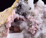 9.2cms RHODOCHROSITE ROSETTE PYRITE  Quartz Peru Pink Red Crystals Natural Mineral Specimen R546