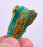 7.8grs BLUE OPAL SLAB Peru Scenic Quality Translucent Jewelry Collector O710