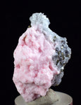 3.8cms RHODOCHROSITE ROSETTE QUARTZ  Pyrite Peru Pink Crystals Collector Mineral Specimen Huanzala Mine R547