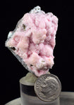 4.6cms RHODOCHROSITE ROSETTE QUARTZ  Pyrite Peru Pink Crystals Collector Mineral Specimen Huanzala Mine R548