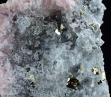 4.8cms RHODOCHROSITE ROSETTE QUARTZ  Pyrite Peru Pink Crystals Collector Mineral Specimen Huanzala Mine R549
