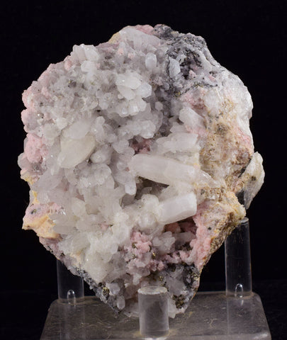 9.2cms RHODOCHROSITE ROSETTE PYRITE  Quartz Peru Pink Red Crystals Natural Mineral Specimen R546
