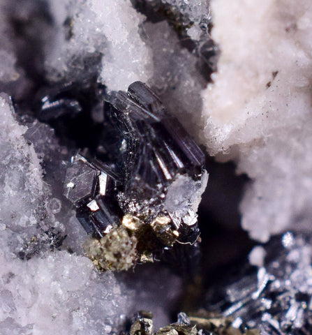 6.3cm PEARCEITE POLYBASITE Pyrite Uchuchaccua Mine Crystal Peru Mineral Specimen H289