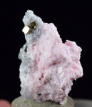 3.8cms RHODOCHROSITE ROSETTE QUARTZ  Pyrite Peru Pink Crystals Collector Mineral Specimen Huanzala Mine R547