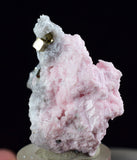 3.8cms RHODOCHROSITE ROSETTE QUARTZ  Pyrite Peru Pink Crystals Collector Mineral Specimen Huanzala Mine R547