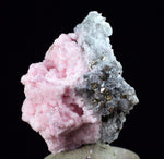 3.8cms RHODOCHROSITE ROSETTE QUARTZ  Pyrite Peru Pink Crystals Collector Mineral Specimen Huanzala Mine R547