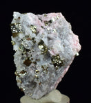 4.6cms RHODOCHROSITE ROSETTE QUARTZ  Pyrite Peru Pink Crystals Collector Mineral Specimen Huanzala Mine R548