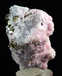 4.6cms RHODOCHROSITE ROSETTE QUARTZ  Pyrite Peru Pink Crystals Collector Mineral Specimen Huanzala Mine R548