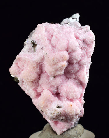 4.6cms RHODOCHROSITE ROSETTE QUARTZ  Pyrite Peru Pink Crystals Collector Mineral Specimen Huanzala Mine R548