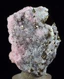 4.6cms RHODOCHROSITE ROSETTE QUARTZ  Pyrite Peru Pink Crystals Collector Mineral Specimen Huanzala Mine R548