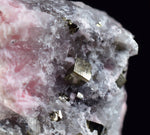4.8cms RHODOCHROSITE ROSETTE QUARTZ  Pyrite Peru Pink Crystals Collector Mineral Specimen Huanzala Mine R549