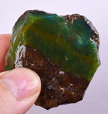 37gr GEM SILICA CHRYSOCOLLA Emeraldine Lily Mine Peru Scenic Quartz Malachite Chalcedony Emerald Jade Color S93