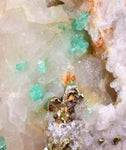 3.5cms EMERALD CRYSTAL PYRITE Calcite Quartz Colombia Mineral Specimen E104