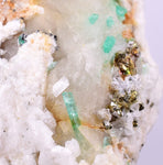 3.5cms EMERALD CRYSTAL PYRITE Calcite Quartz Colombia Mineral Specimen E104