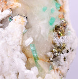 3.5cms EMERALD CRYSTAL PYRITE Calcite Quartz Colombia Mineral Specimen E104