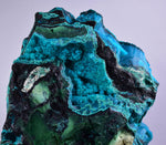 11cms BLUE MALACHITE BOTRYOIDAL Peru Crystals Grape Spheres Rosette Translucent New Find Stalactite Minerals Specimensn U538