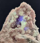 7cms RHODOCHROSITE ROSETTE QUARTZ Fluorite Pyrite Peru Pink Crystals Collector Mineral Specimen Huanzala Mine R555